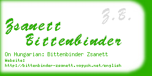 zsanett bittenbinder business card